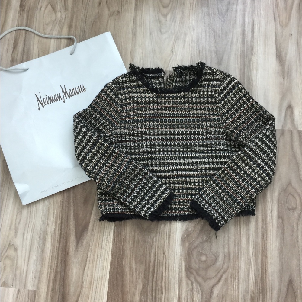 ZARA Tweed Top Party